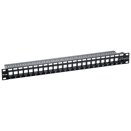 Patch Panel EQUIP / 19" Modular 24 Portas / UTP Vazio / Preto_0