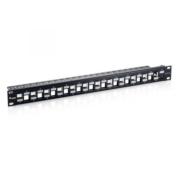 EQUIP PATCH PANEL 19" MODULAR 24PORT 1U FTP VAZIO PRETO_0