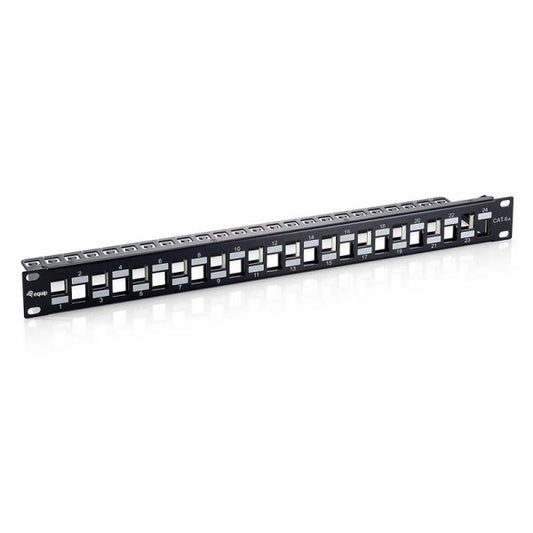 EQUIP PATCH PANEL 19" MODULAR 24PORT 1U FTP VAZIO PRETO_0