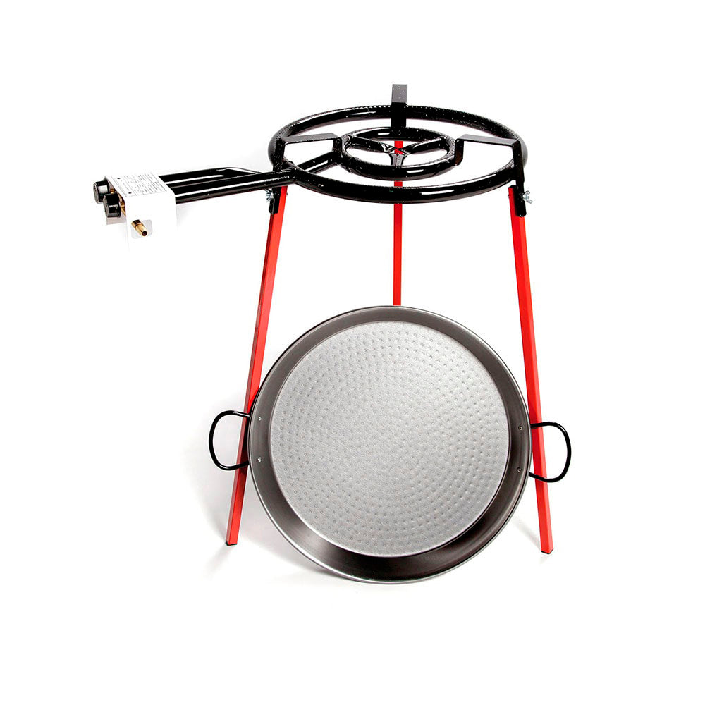 Set frigideiras polidas Ã¸46cm com tripode e queimador gas 400mm vaello_0
