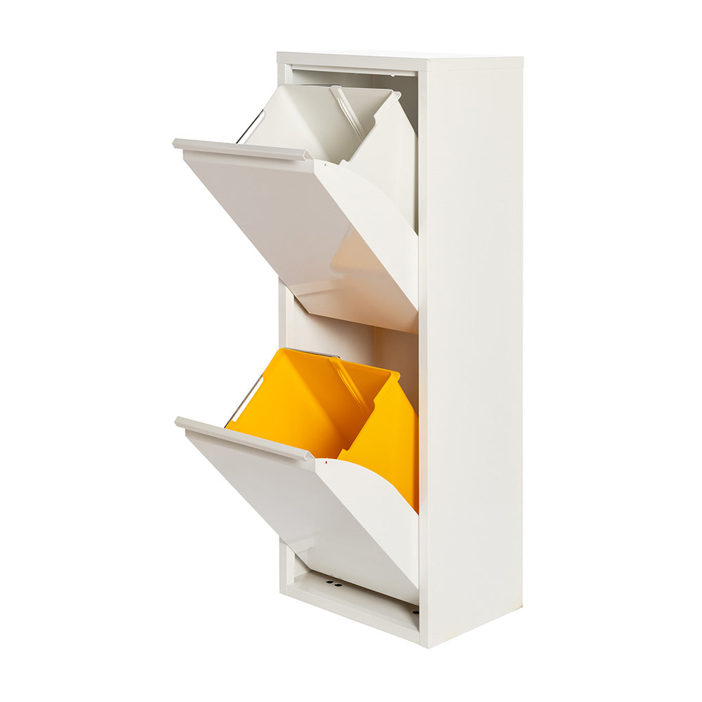 Armario metalico reciclagem 2 gavetas branco 92x35x25cm_0