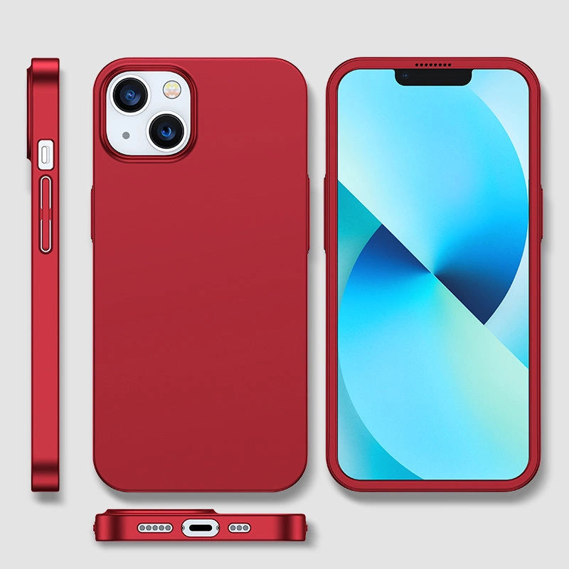Joyroom 360 Full Case front and back cover for iPhone 13 + tempered glass screen protector red (JR-BP927 red)_6