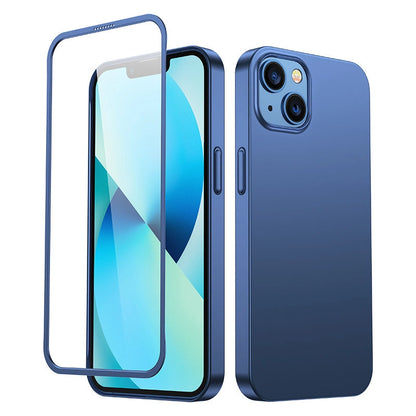 Joyroom 360 Full Case front and back cover for iPhone 13 + tempered glass screen protector blue (JR-BP927 blue)_0