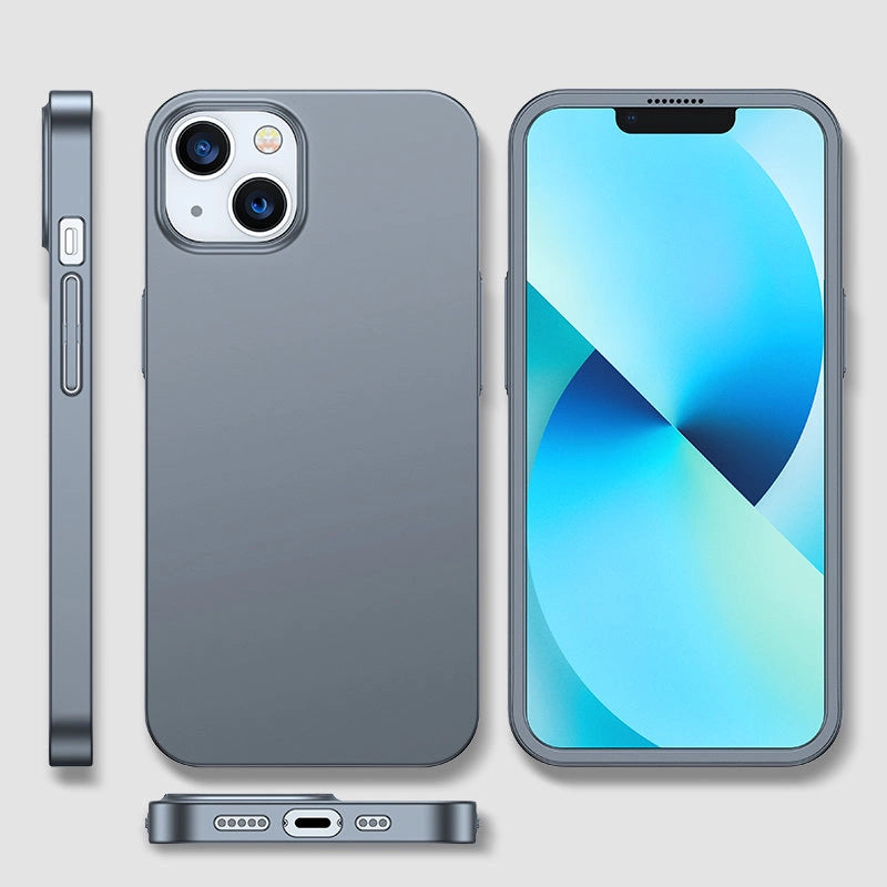 Joyroom 360 Full Case front and back cover for iPhone 13 + tempered glass screen protector grey (JR-BP927 tranish)_7