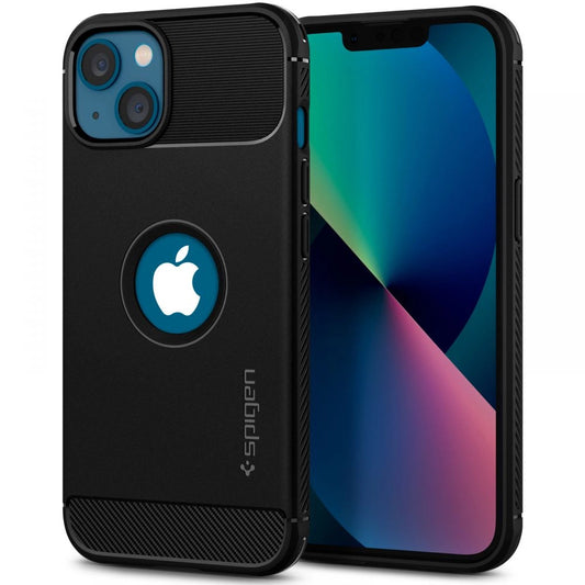 Spigen Rugged Armor iPhone 13 Case - Matte Black_0