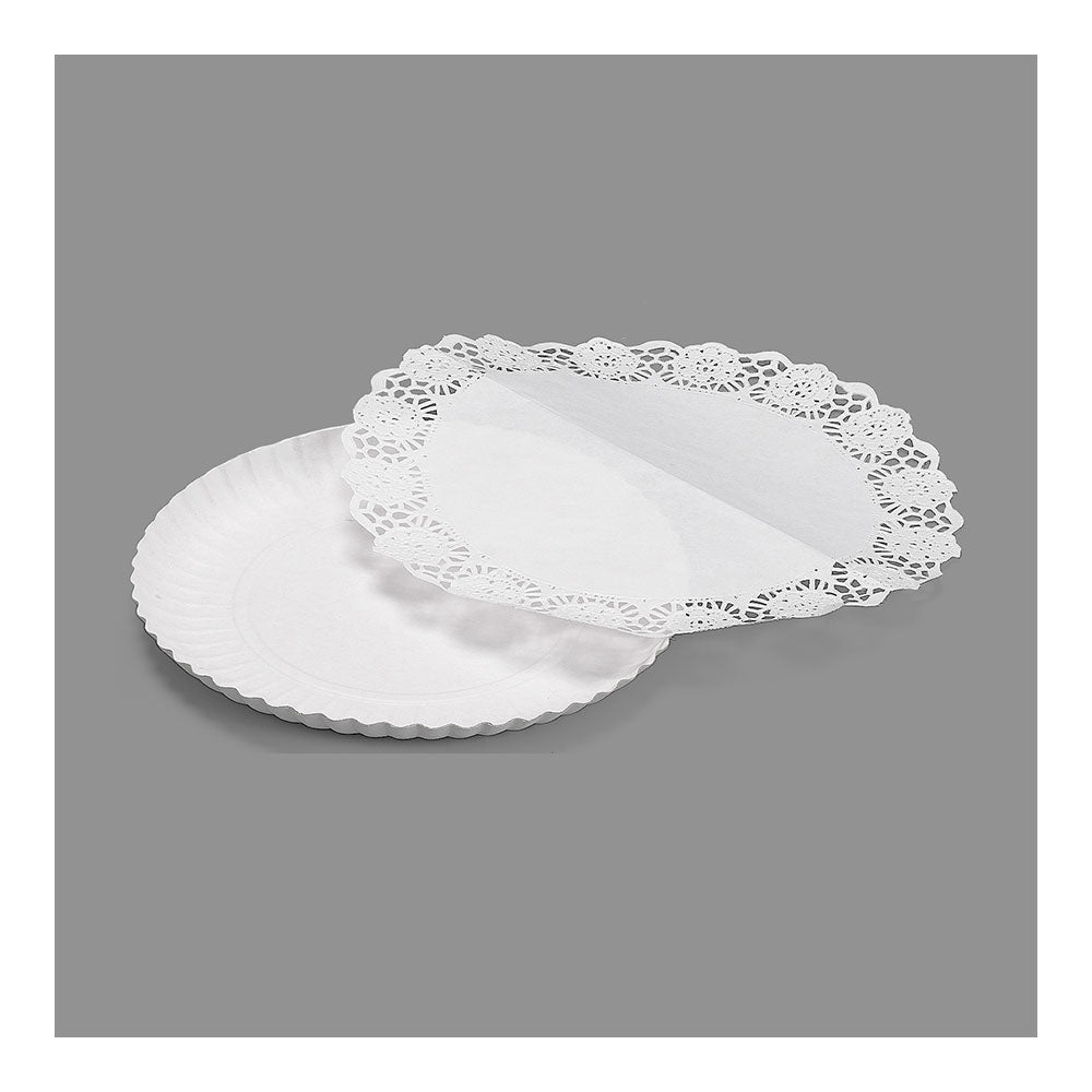 Saco com 3 travessas redondas com papel decorativo Ã¸21cm_0