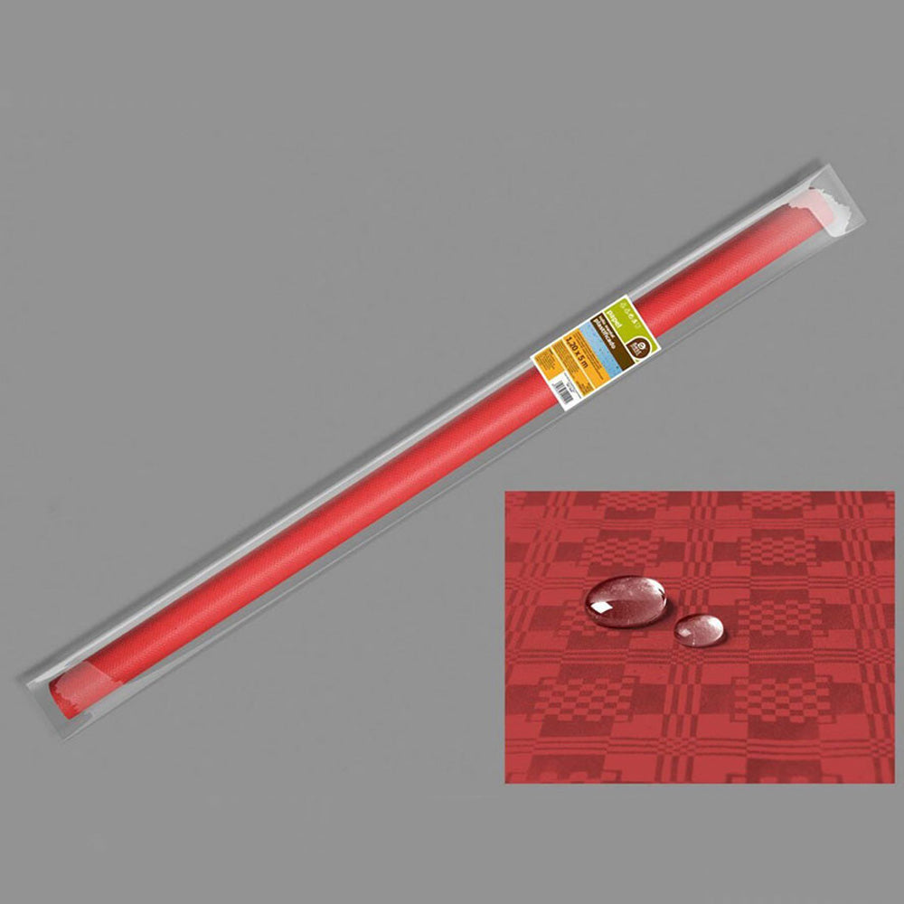 Rolo de toalha de mesa impermeÃ¡vel vermelho 5x1.2m_0