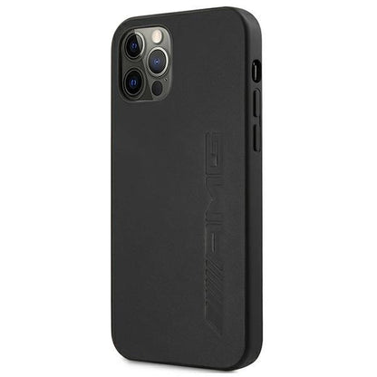 AMG AMHCP12LDOLBK iPhone 12 Pro Max 6,7" czarny/black hardcase Leather Hot Stamped_1
