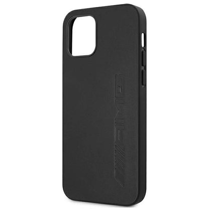 AMG AMHCP12LDOLBK iPhone 12 Pro Max 6,7" czarny/black hardcase Leather Hot Stamped_5