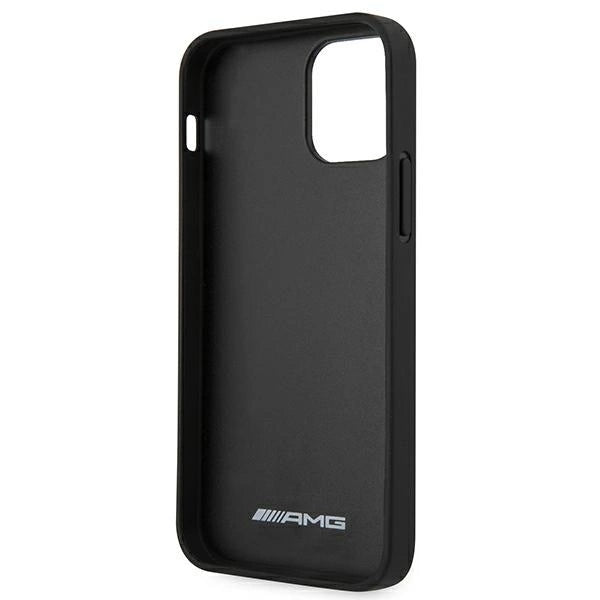 AMG AMHCP12LDOLBK iPhone 12 Pro Max 6,7" czarny/black hardcase Leather Hot Stamped_6