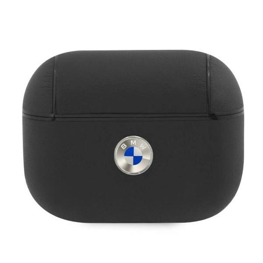BMW BMAPSSLBK AirPods Pro cover czarny/black Geniune Leather Silver Logo_0