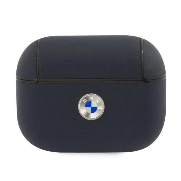 BMW BMAPSSLNA AirPods Pro cover granatowy/navy Geniune Leather Silver Logo_0