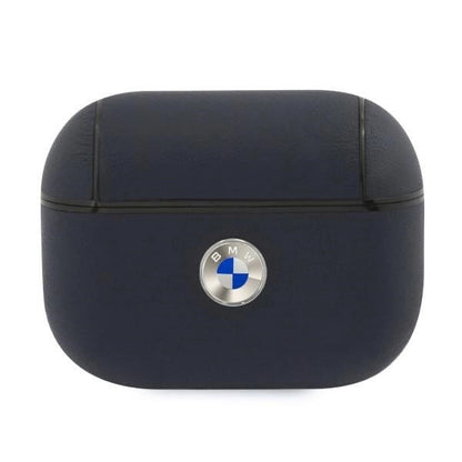 BMW BMAPSSLNA AirPods Pro cover granatowy/navy Geniune Leather Silver Logo_0