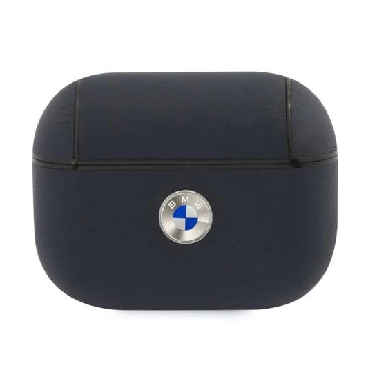 BMW BMAPSSLNA AirPods Pro cover granatowy/navy Geniune Leather Silver Logo_0
