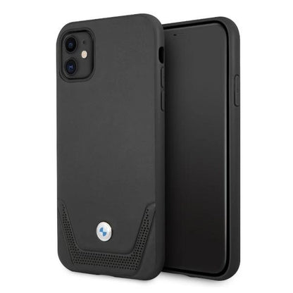 Etui BMW BMHCN61RSWPK iPhone 11 6,1" / Xr czarny/black hardcase Leather Perforate_0