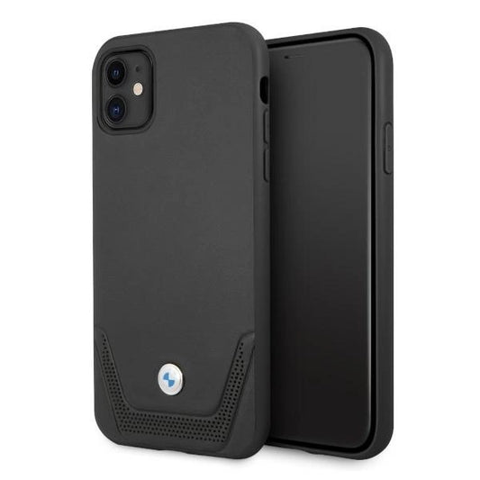 Etui BMW BMHCN61RSWPK iPhone 11 6,1" / Xr czarny/black hardcase Leather Perforate_0