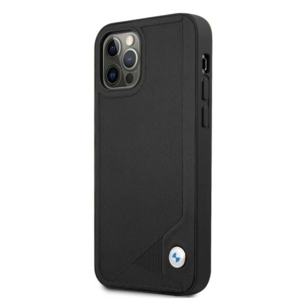 Etui BMW BMHCP12LRCDPK iPhone 12 Pro Max 6,7" czarny/black hardcase Leather Deboss_1