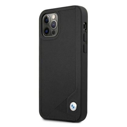 Etui BMW BMHCP12LRCDPK iPhone 12 Pro Max 6,7" czarny/black hardcase Leather Deboss_1