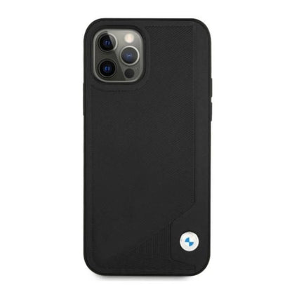 Etui BMW BMHCP12LRCDPK iPhone 12 Pro Max 6,7" czarny/black hardcase Leather Deboss_2
