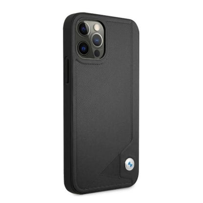 Etui BMW BMHCP12LRCDPK iPhone 12 Pro Max 6,7" czarny/black hardcase Leather Deboss_3