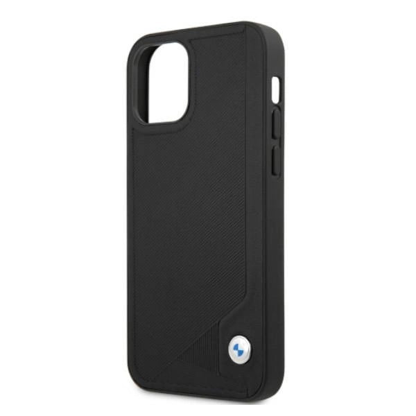 Etui BMW BMHCP12LRCDPK iPhone 12 Pro Max 6,7" czarny/black hardcase Leather Deboss_5