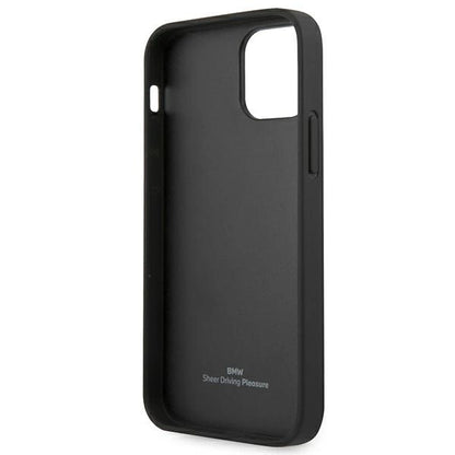 Etui BMW BMHCP12LRSPPK iPhone 12 Pro Max 6,7" czarny/black hardcase Leather Curve Perforate_6