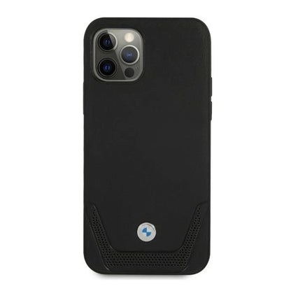 Etui BMW BMHCP12LRSWPK iPhone 12 Pro Max 6,7" czarny/black hardcase Leather Perforate_2