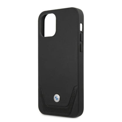 Etui BMW BMHCP12LRSWPK iPhone 12 Pro Max 6,7" czarny/black hardcase Leather Perforate_5