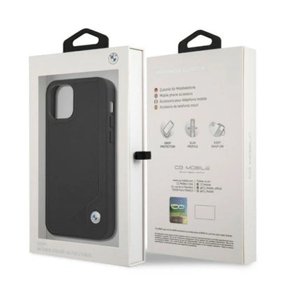 Etui BMW BMHCP12MRCDPK iPhone 12/12 Pro 6,1" czarny/black hardcase Leather Deboss_7