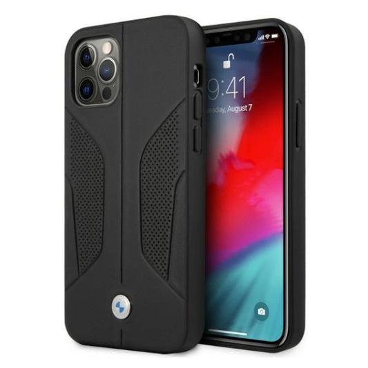 Etui BMW BMHCP12MRSCSK iPhone 12/12 Pro 6,1" czarny/black hardcase Leather Perforate Sides_0