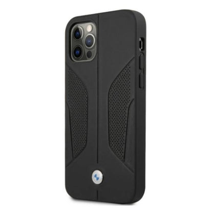 Etui BMW BMHCP12MRSCSK iPhone 12/12 Pro 6,1" czarny/black hardcase Leather Perforate Sides_1