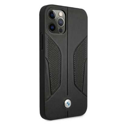 Etui BMW BMHCP12MRSCSK iPhone 12/12 Pro 6,1" czarny/black hardcase Leather Perforate Sides_3