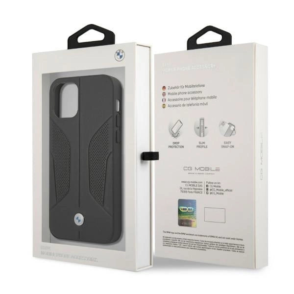 Etui BMW BMHCP12MRSCSK iPhone 12/12 Pro 6,1" czarny/black hardcase Leather Perforate Sides_7