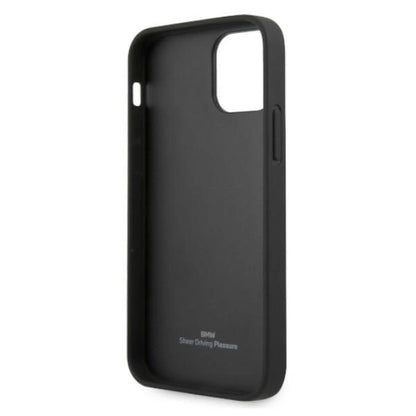 Etui BMW BMHCP12MRSPPK iPhone 12/12 Pro 6,1" czarny/black hardcase Leather Curve Perforate_6