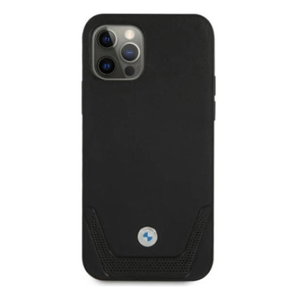 Etui BMW BMHCP12MRSWPK iPhone 12/12 Pro 6,1" czarny/black hardcase Leather Perforate_2