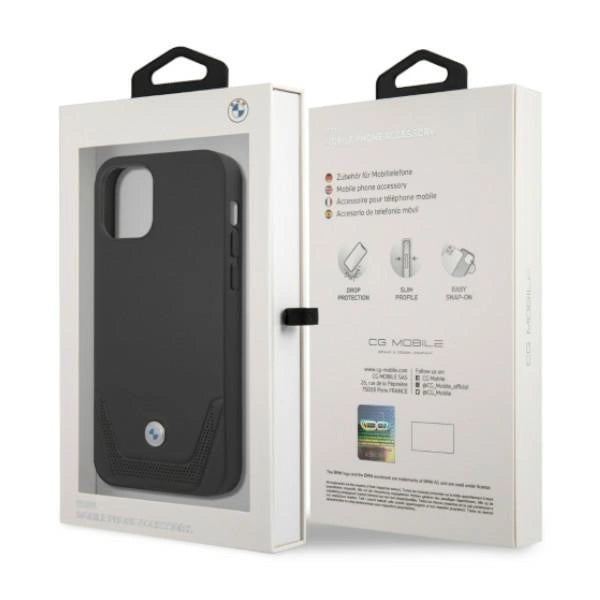 Etui BMW BMHCP12MRSWPK iPhone 12/12 Pro 6,1" czarny/black hardcase Leather Perforate_7