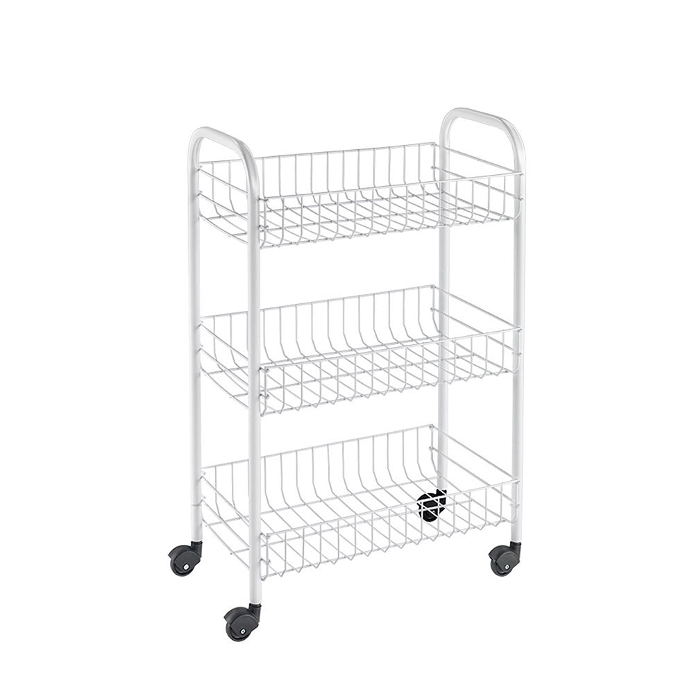 Carro multiÃºsos 3 prateleiras 41x23x63cm branco metaltex_0