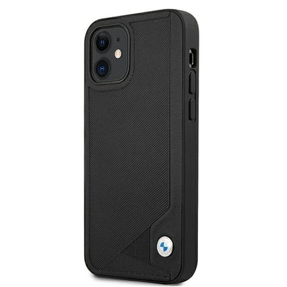 Etui BMW BMHCP12SRCDPK iPhone 12 mini 5,4" czarny/black hardcase Leather Deboss_1