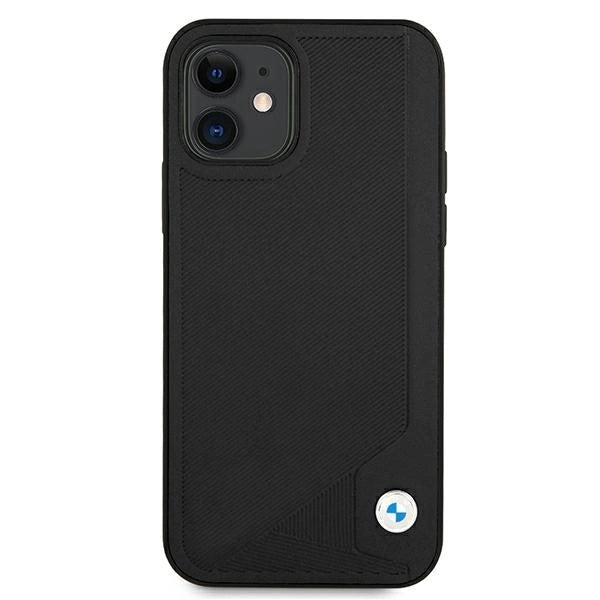 Etui BMW BMHCP12SRCDPK iPhone 12 mini 5,4" czarny/black hardcase Leather Deboss_2