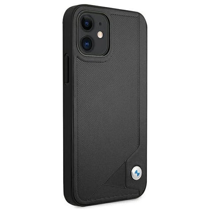 Etui BMW BMHCP12SRCDPK iPhone 12 mini 5,4" czarny/black hardcase Leather Deboss_3