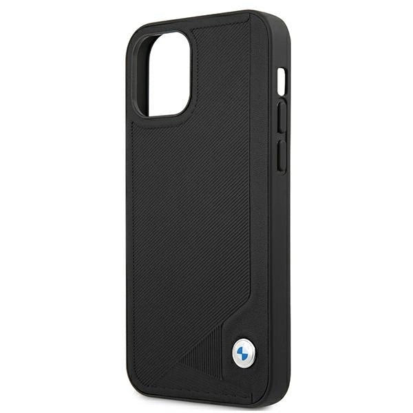 Etui BMW BMHCP12SRCDPK iPhone 12 mini 5,4" czarny/black hardcase Leather Deboss_5