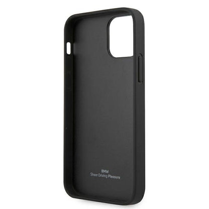 Etui BMW BMHCP12SRCDPK iPhone 12 mini 5,4" czarny/black hardcase Leather Deboss_6