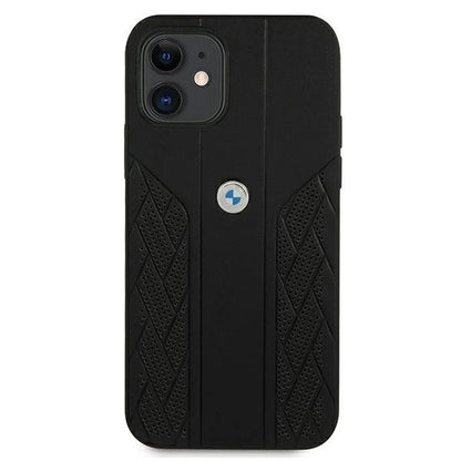 Etui BMW BMHCP12SRSPPK iPhone 12 mini 5,4" czarny/black hardcase Leather Curve Perforate_2