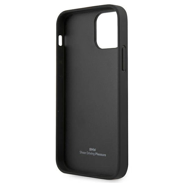 Etui BMW BMHCP12SRSPPK iPhone 12 mini 5,4" czarny/black hardcase Leather Curve Perforate_6