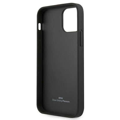 Etui BMW BMHCP12SRSPPK iPhone 12 mini 5,4" czarny/black hardcase Leather Curve Perforate_6