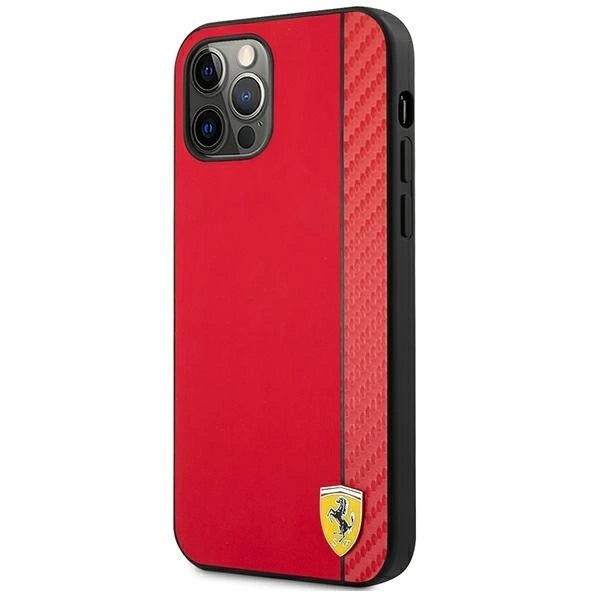 Ferrari FESAXHCP12LRE iPhone 12 Pro Max 6.7" red/red hardcase On Track Carbon Stripe_1