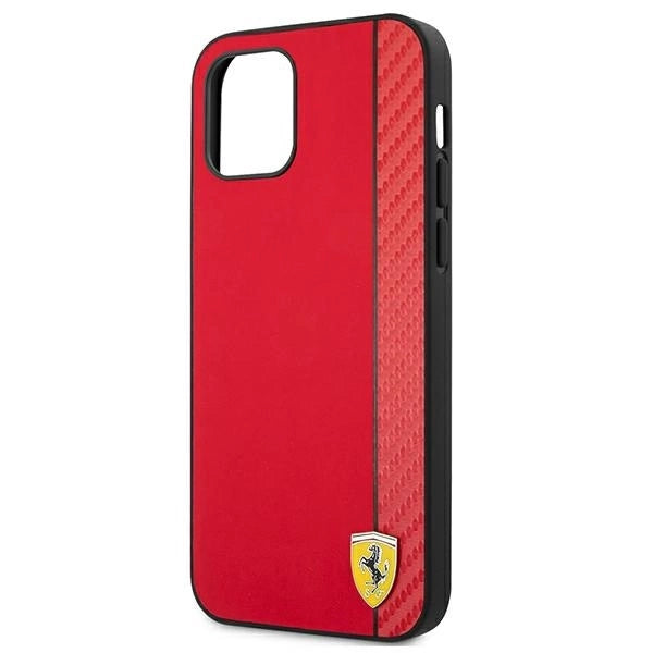 Ferrari FESAXHCP12LRE iPhone 12 Pro Max 6.7" red/red hardcase On Track Carbon Stripe_5