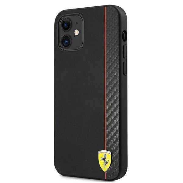 Ferrari FESAXHCP12SBK iPhone 12 mini 5.4" black/black hardcase On Track Carbon Stripe_1