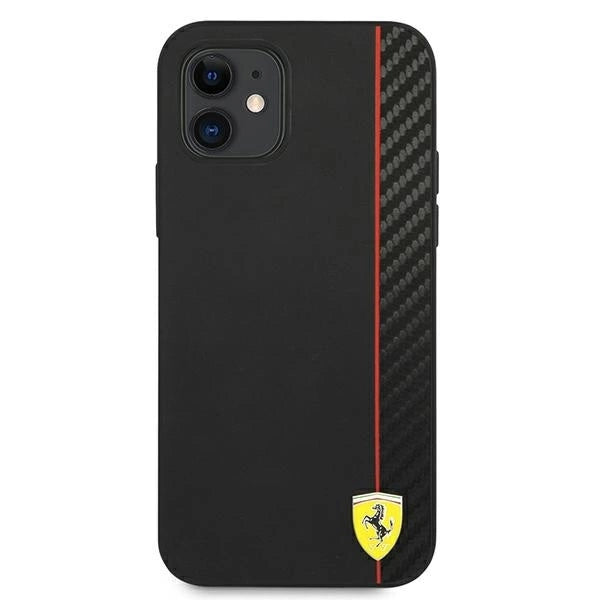 Ferrari FESAXHCP12SBK iPhone 12 mini 5.4" black/black hardcase On Track Carbon Stripe_2