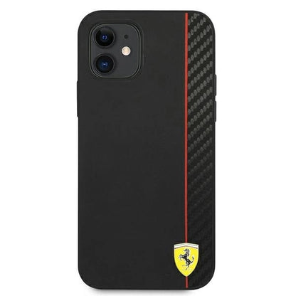 Ferrari FESAXHCP12SBK iPhone 12 mini 5.4" black/black hardcase On Track Carbon Stripe_2